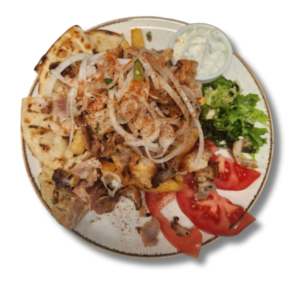 greek gyros portion.